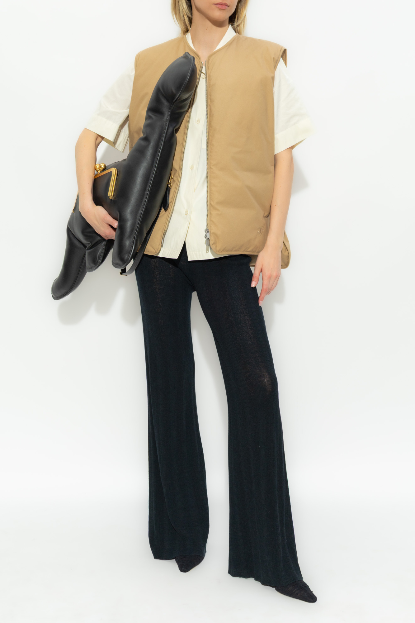Wool Gabardine Belted Trousers Man | Jil Sander Official